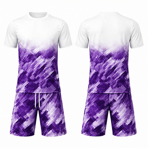 Conjunto de Uniforme de Fútbol Sublimado Personalizado de Alta Calidad, Jersey Unisex con Cuello Redondo, Secado Rápido, Transpirable, 100% Poliéster, Manga Corta - Product Image 5