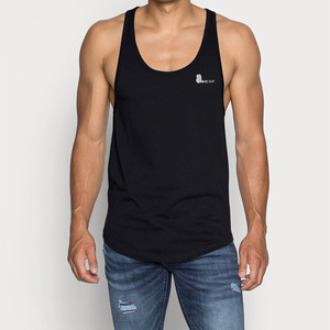 เสื้อกล้ามผู้ชายแบบ Racerback ผ้าฝ้ายใยไผ่ พิมพ์ลายการ์ตูน โลโก้ด้านหน้า สไตล์ไฮสตรีท ไม่หดตัว - Product Image 3