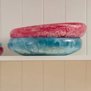 Bol à salade en résine pour cuisine et table, nouveau design, bol de service en résine fait main, vaisselle pour la maison et le jardin, personnalisation - Product Image 1