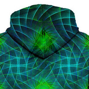 Sudadera con capucha estampada por sublimación para hombre, de invierno, oversize, con cremallera, talla grande, corte holgado, hombros caídos, calidad premium, procesada por Impex - Product Image 4