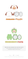 Porte-clés coréen en papier et plastique pour enfants, personnages de la série pop musicale Stray Kids PLUSH Mirror-Skzoo X Sanrio