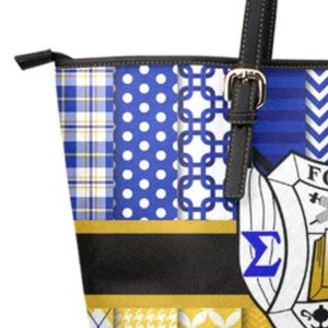 Ladies Greek Letter Inspired Tote Bag Sorority Style Casual Shoulder Handbag Reusable Shopping Carry Bag for College Travel - Product Image 4