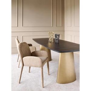 Modern Fabric Upholstered Dining <b>Chair</b> with Metal Legs Beige Armchair for Hotel Park Apartment Wine Cellar & Home <b>Kitchen</b> - Product Image 6