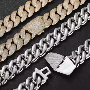 Bracelet Vintel en argent 925 avec moissanite, style hip-hop, maillons cubains, plaqué or rose, micro-incrustations, chaîne unisexe pour mariage, fête, cadeau - Product Image 5