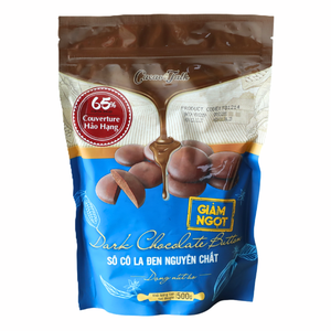 Venta al por mayor, envío directo de fábrica, HALAL OEM/ODM, botones de chocolate puro oscuro auténtico, 65% cacao, 1KG, galletas, bizcochos, ¡oferta! - Product Image 1