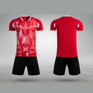 Conjunto de Uniforme de Fútbol Sublimado Dry-Fit Premium 100% Poliéster con Gráfico Geométrico de León, Uniforme de Fútbol Transpirable Personalizado para Equipos - Product Image 1