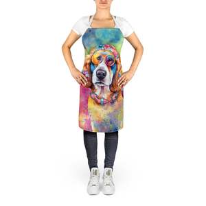 Delantal de cocina Multicolor grande Unisex Hippie Dawg para cocinar manualidades para hornear jardinería-para hombres y mujeres adultos - Product Image 2