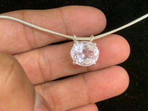 Amethyst Quartz Round Cut Gemstone German <b>Silver</b> Bezel Handmade <b>Chain</b> Necklace For Women Jewelry Super Quality - Product Image 2