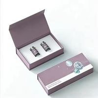 Caja de Embalaje de Papel Rígido Aséptico Personalizada para Viales de 3ml, 5ml y 10ml, con Cierre Magnético, Materiales Reciclados Ecológicos, Grabado en Relieve y Esponja