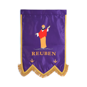 Bandera de Capítulo de Logia del Arco Real Masónico Impresa con Trenza Dorada y Flecos - ¡Gran Oferta! Banderas y Accesorios de Exhibición - Product Image 4