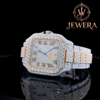 Reloj de Lujo de Acero Inoxidable Plateado de Alta Calidad en Oferta, con Esfera de Cristal y Diamantes Mossinate para la Elegancia Diaria