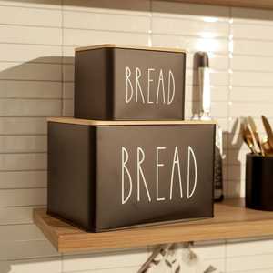 <b>Decorative</b> Metal Bread <b>Storage</b> <b>Box</b> Modern Kitchen Organizer <b>for</b> Countertop Pantry and Everyday <b>Storage</b> - Product Image 5