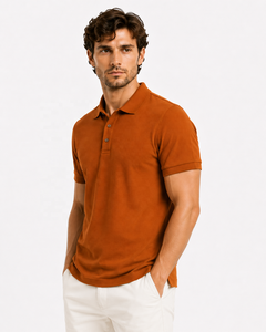 Men's Solid Formal Knitted 100% Cotton Short Sleeve <b>Collared</b> <b>T</b> <b>Shirts</b> Golf Tee - Product Image 2