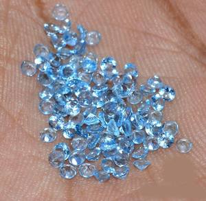 Topacio Azul Natural, Corte Redondo Facetado, Calibrado, Piedra Preciosa Suelta Certificada, Sin Tratar, Lote Listo para Engastar en Joyería - Product Image 6