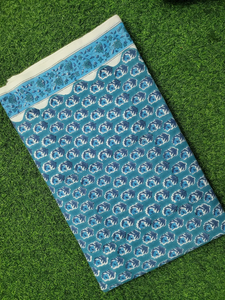 Tissu en coton indien imprimé au bloc, motif Mugal Butta, respirant, écologique, doux, léger, 42 pouces de large, pour robes d'enfants et de femmes - Product Image 3