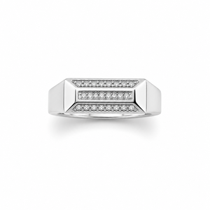 925 Sterling <b>Silver</b> <b>Mens</b> Triple Row Diamond Bar <b>Ring</b> High Polish Modern Geometric Band Wedding Party Daily Wear Fine Jewelry Gif - Product Image 2