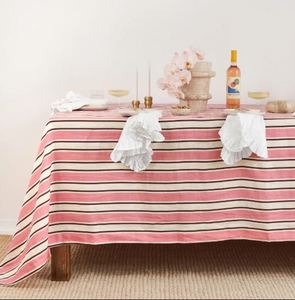 Cotton Fabric Stripe <b>Table</b> Cloth Dining <b>Table</b> <b>Cover</b> Striped <b>Table</b> Cloth Cotton Dining <b>Table</b> <b>Cover</b> Premium On Sale Price - Product Image 3