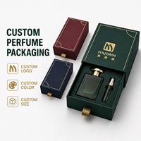Boîte cadeau de luxe pour cosmétiques et parfums avec logo personnalisé, en carton rigide, tiroir coulissant, dorure à chaud et insert ajusté