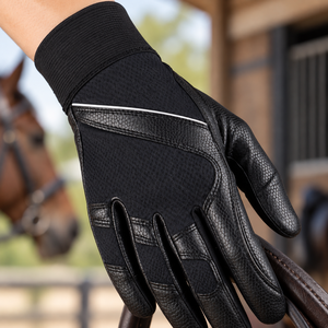 Gants d'équitation d'hiver imperméables et résistants à la chaleur en cuir, vêtements de sport avec protection antidérapante et solaire, compatibles écran tactile, avec option OEM - Product Image 5