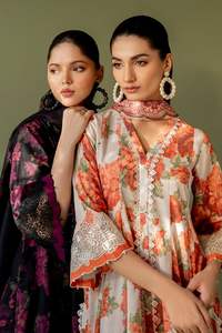 Tenues traditionnelles indiennes et pakistanaises pour femmes, en lin brodé et imprimé, salwar kameez cousu, robe de fête pour toutes les saisons - Product Image 3