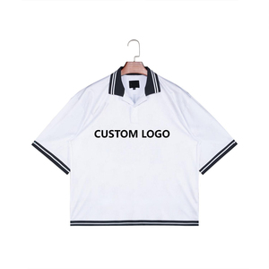 Camisa de Manga Corta Blanca para Hombre con Logotipo Personalizado, Transpirable, de Poliéster Tejido, con Bolsillo, Estampado Frontal Informal, Servicio OEM - Product Image 1