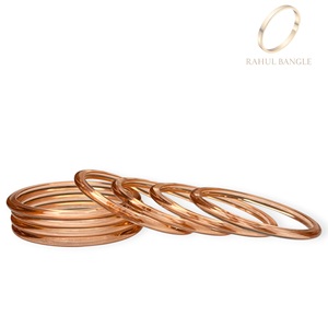 Lowest Price Crystal Clear Peach Kashmiri Jelly <b>Bangles</b> Collection Modern Everyday Wedding Wear Jewellery for Women Girls - Product Image 1