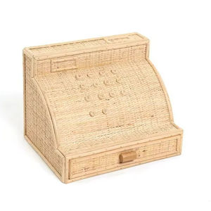 Un modelo de caja registradora de juguete tejida con ratán natural. Un juguete infantil en oferta. Nhat Minh Vietnam - Product Image 1