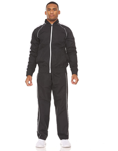Ensemble veste et pantalon de survêtement pour hommes, survêtement de sport 2 pièces, complet avec fermeture éclair - Product Image 1