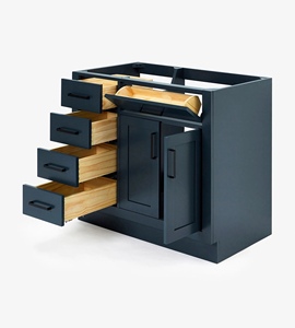 Gabinete de Baño OEM Timothy de 36 Pulgadas con Lavabo a la Derecha, Solo Gabinete, 7 Opciones de Acabado, Venta al por Mayor, Fábrica en Vietnam - Product Image 5