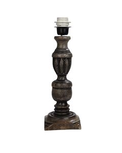 <b>Rustic</b> Carved PVC Cordless Table Lamp with Drum Shade French Style Bedside <b>Desk</b> Light for Tabletop Living Room Decor - Product Image 6
