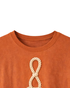 <b>Rope</b> Knot Graphic T Shirt Women Casual Short Sleeve Crew Neck Cotton Summer Tee Vintage Streetwear Fashion Top Custom Print - Product Image 4