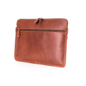 Housse pour ordinateur portable en cuir véritable classique avec fermeture à glissière, étui de protection pour ordinateurs portables - Product Image 4