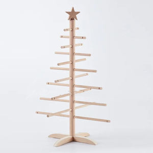 Support de présentation de Noël au design exceptionnel, nouvelle arrivée, centre de table avec base en bois, éclairage LED, en métal, conçu pour Noël - Product Image 3