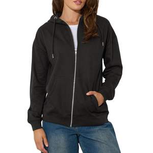 Sweat-shirt à capuche zippé pour homme avec logo personnalisé, en molleton de coton, coupe oversize, style streetwear, vente en gros, fournisseur OEM, en vrac - Product Image 2