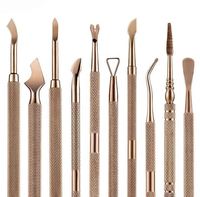Outil professionnel de repousse-cuticules à double tête en acier inoxydable Prime Care, avec poignée confortable pour un traitement des ongles de haute qualité en salon