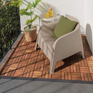 Baldosas de Madera Duraderas para Terraza, Madera de Acacia, Suelo de Patio Encastrable - Product Image 3