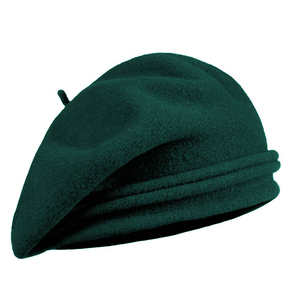 Béret rayé en laine verte unisexe pour adulte, réglable 56-58 cm, style européen décontracté pour l'hiver et l'extérieur - Product Image 1