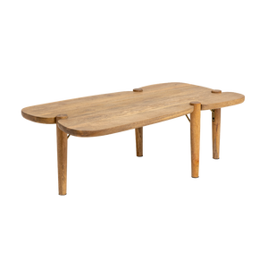 Mesa de centro Vandana Aston Terra de madera de mango con diseño de ondas - Product Image 2