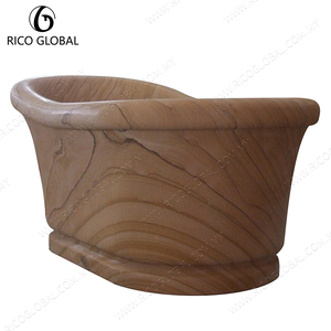 Bañera Independiente de Lujo Tallada a Mano en Mármol Natural - Product Image 1