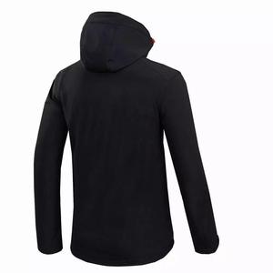 Chaqueta con Capucha para Hombre, Verde Sólido, Cierre Completo, Impermeable, Cortavientos, Estilo Casual Urbano, Corte Ajustado, Prenda Exterior de Lona, Ropa de Invierno - Product Image 4
