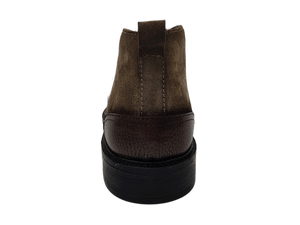 Men's <b>Brown</b> Leather Chukka <b>Lace</b>-Up Height Increasing Dress <b>Boots</b> Toe Breathable Rubber Outsole EVA Midsole Office Career Autumn - Product Image 2