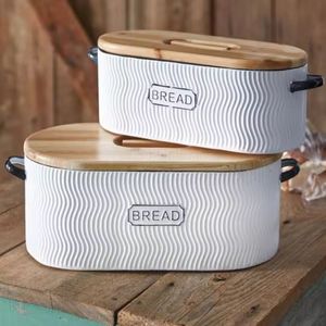 Caja de pan de bambú natural con tapa, contenedor de almacenamiento moderno para encimeras de cocina, para hogares y hoteles - Product Image 4