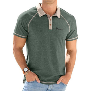 Nouvelle Arrivée Chemises de Sport Décontractées Respirantes pour Hommes Couleur Unie Logo Personnalisé Haute Qualité 100% Coton Grande Taille Séchage Rapide - Product Image 2