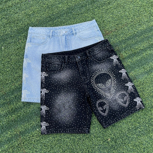 Shorts de Mezclilla para Hombre de Primera Calidad, Cintura Alta, Transpirables, con Bolsillos en Ambos Lados, para Uso en Exteriores, Personalizados - Product Image 1