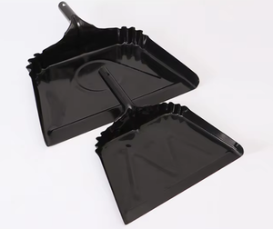 Metal Dustpan with Broomstick <b>Handle</b> Bristle Material for Efficient Usage - Product Image 1