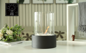 PU Longer Burning Time <b>Portable</b> <b>Fire</b> <b>Pit</b> Bioethanol Table Fireplace Table <b>Fire</b> with Small Fireplace for Indoor and Outdoor - Product Image 3