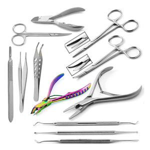 Kit de soin et d'élimination des ongles des pieds pour podologie, facile à utiliser, antidérapant, ensemble d'outils de podologie de qualité supérieure, ensemble d'instruments de podologie en acier inoxydable - Product Image 1