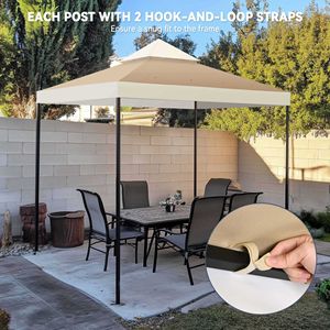 Tenda 2T 8x8ft con Tetto Rosso, Pergola e Gazebo - Categoria Prodotti - Product Image 5