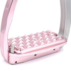 Étriers d'équitation personnalisés de haute qualité en fer rose et blanc pour l'équitation, confort maximal, stabilité, sécurité - Product Image 6