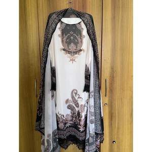 ผ้ามัสลินที่น่าสนใจพิมพ์ลาย GPO กางเกงด้านบนลูกไม้กับ dupatta สีขาว - Product Image 2